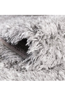 Frida Plain Grey Thick Shaggy Rug