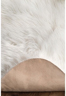 Fluffy White Fur Faux Sheepskin Rug
