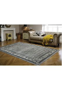 Gil Traditional Grey Medallion Rug