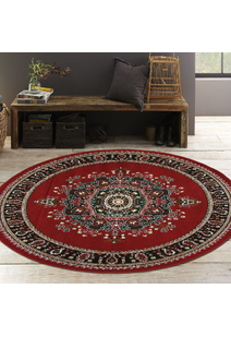 Gil Red Traditional Medallion Rug