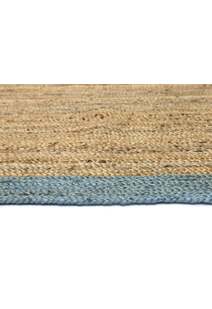 Harrold Blue Border Jute Rug