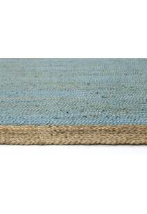 Harrold Light Blue Jute Border Rug