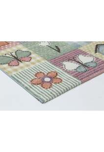 Hello Flower Geometric Kids Rug
