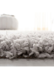 Havana Plain Light Grey Shag Rug