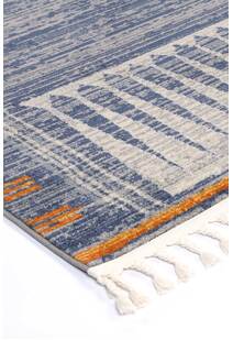 Inti Blue Moroccan Fringed Rug