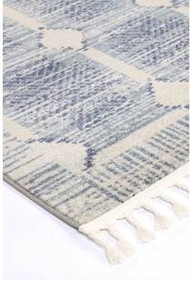 Inti Moroccan Blue Geometric Rug