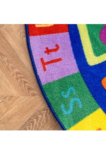 Kids ABC & Numbers Round Rug