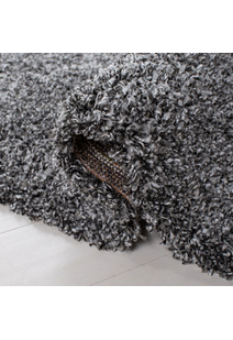 Lara Plain Charcoal Shaggy Rug