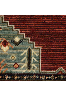 Leah Medallion Fringed Wool Rug