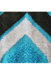 Logan Teal Modern Shaggy Rug