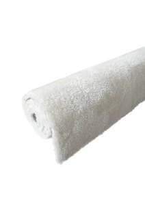 Luxe Plain Ivory Shaggy Rug