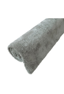 Luxe Plain Silver Shaggy Rug