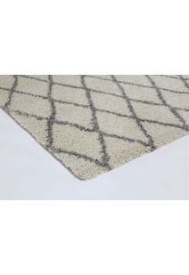 Lusso Cream Moroccan Shaggy Rug