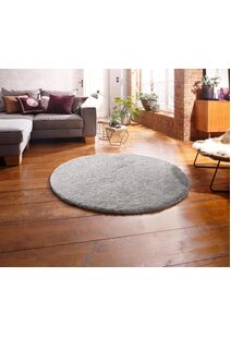 Levis Plain Grey Thick Shaggy Rug