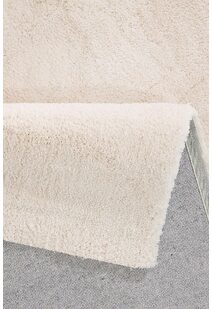 Levis Plain Ivory Thick Shaggy Rug