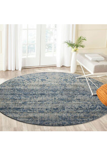 Melanie Blue Overdyed Floral Rug