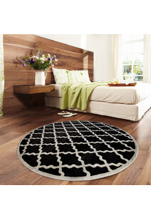 Messi Black Moroccan Trellis  Rug