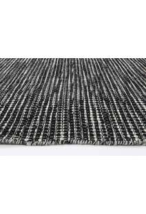 Natura Black Wool Flatweave Rug