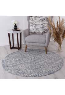 Natura Blue Wool Flatweave Rug