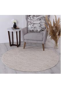 Natura Beige Wool Flatweave Rug