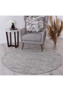 Natura Grey Wool Flatweave Rug