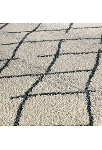 Nordic Beige Moroccan Trellis Rug
