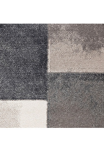 Orel Grey Square Pattern Rug