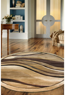 Panama Beige Wavy Carved Rug