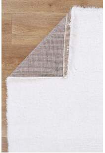 Palace Plain White Shaggy Rug