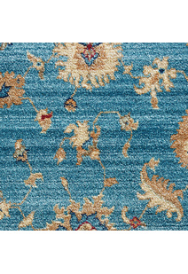 Parker Blue Oriental Fringed Rug