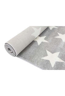 Petite Modern Grey Kids Star Rug