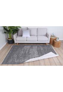 Ryan Grey Cotton Transitional Rug
