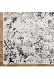 Saul Beige Floral Transitional Rug