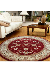 Star Red Traditional Oriental Rug