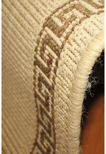 Sama Beige Greek Key Border Rug