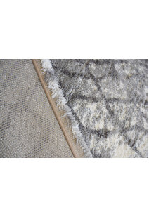 Saffron Grey Moroccan Shaggy Rug
