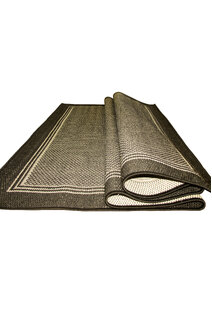 Storm Plain Border Flatweave Rug