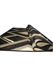 Storm Black Diamond Pattern Rug