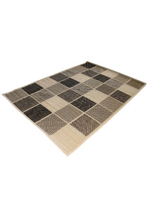 Storm Ivory Square Pattern Rug
