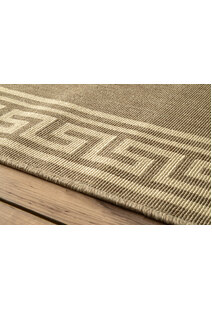 Subi Tan Greek Key Flatweave Rug