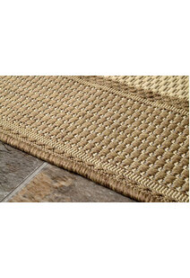 Subi Beige Border Flatweave Rug