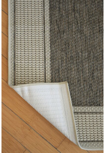 Soleil Ivory Border Flatweave Rug