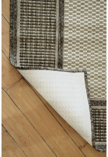 Soleil Beige Border Flatweave Rug