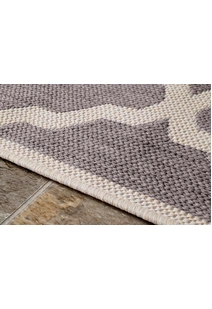 Subi Brown Trellis Flatweave Rug
