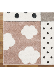Sunny Square Pattern Kids Rug