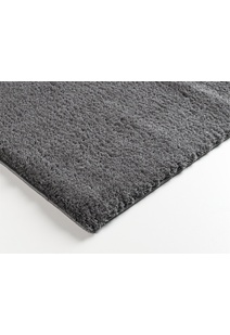 Silky Plain Grey Thick Shaggy Rug