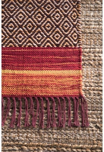Tami Red Striped Flatweave Rug