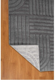 Viper Dark Grey Modern Arch Rug