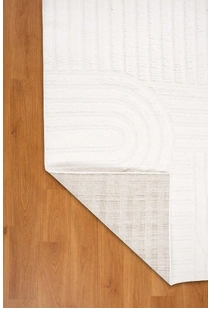 Viper White Modern Arch Rug