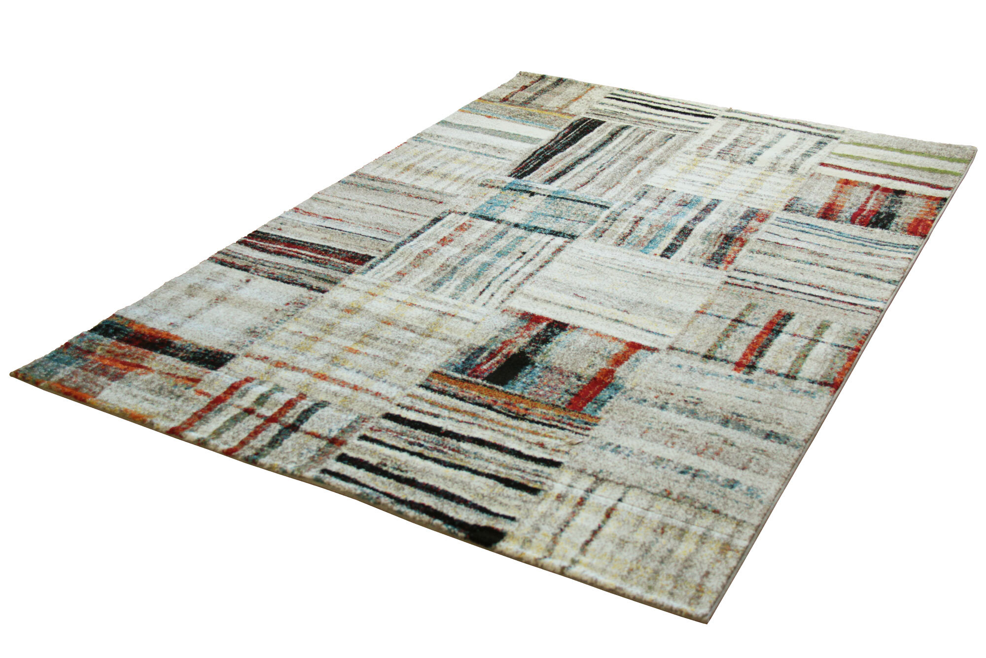 Large View Adobe Beige Square Pattern Rug